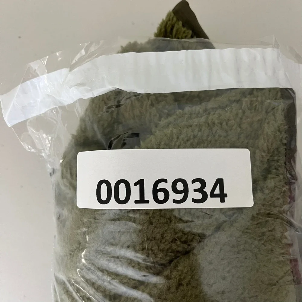 The North Face Mens XXL Olive Green Sherpa‎ Fleece Full Zip Vest Jacket